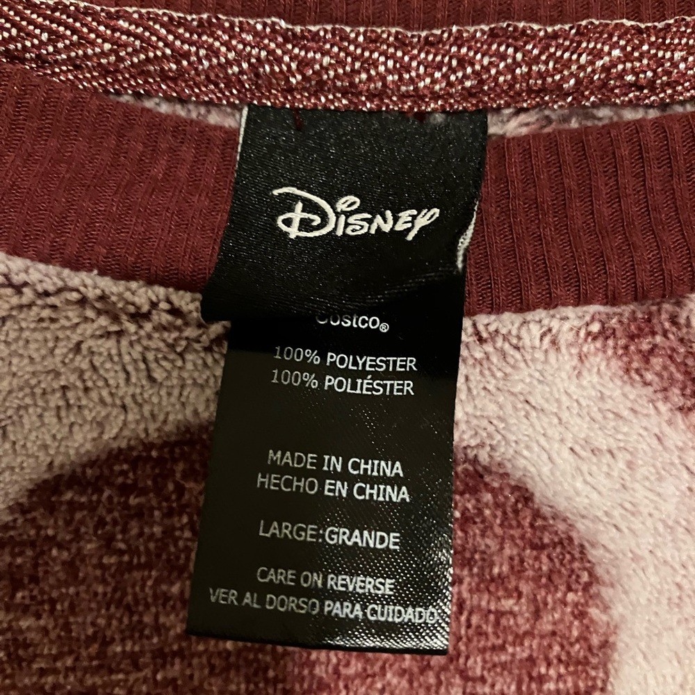 Disney Women's Burgundy Mickey Mouse Pattern PJ’s - Picture 2 of 8